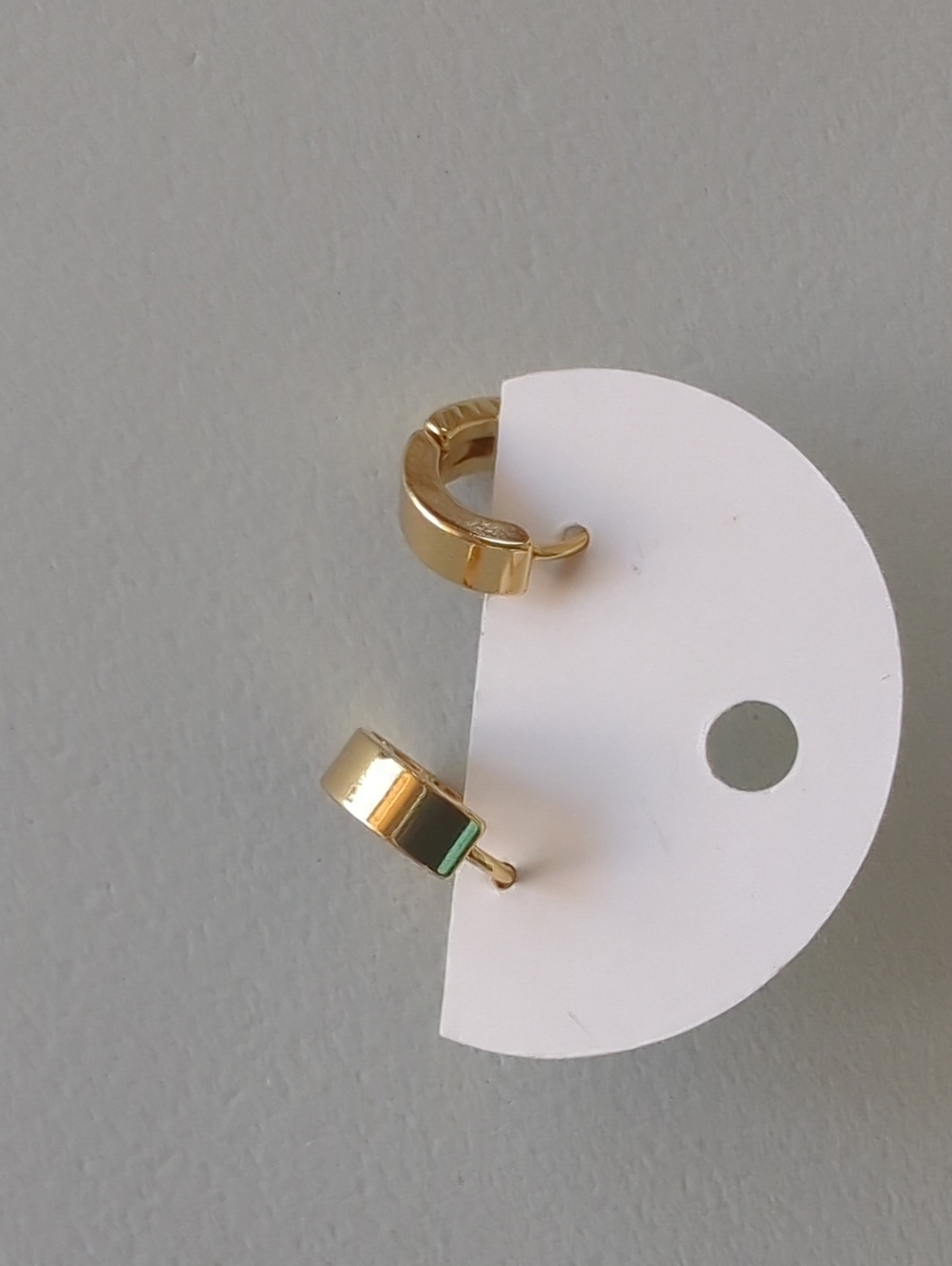 Polished Gold Huggie Hoop Earrings